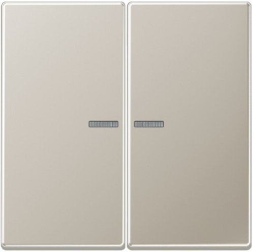 Лицевая панель Jung LS990 metal для 2-кл. выключателя с подсветкой сталь картинка